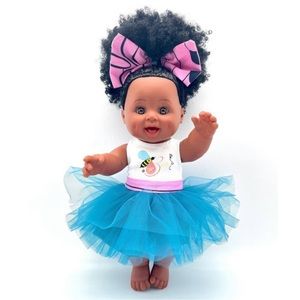 Orijin Bees Positively Puffy 12" Baby Bee
Doll - Black Hair with Brown Eyes